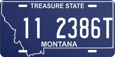 MT license plate 112386T