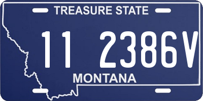 MT license plate 112386V