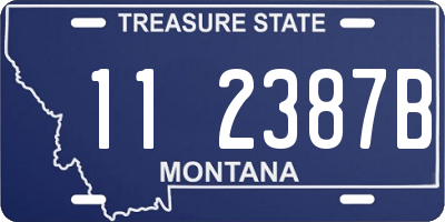 MT license plate 112387B