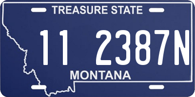 MT license plate 112387N