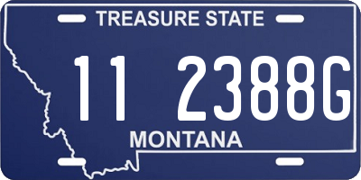 MT license plate 112388G