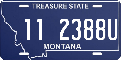 MT license plate 112388U