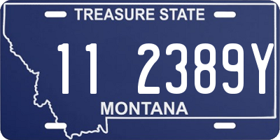 MT license plate 112389Y