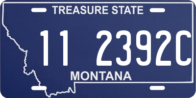 MT license plate 112392C