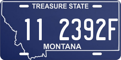 MT license plate 112392F