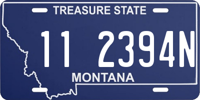 MT license plate 112394N