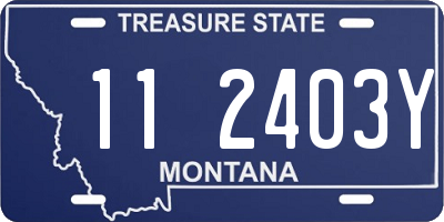MT license plate 112403Y