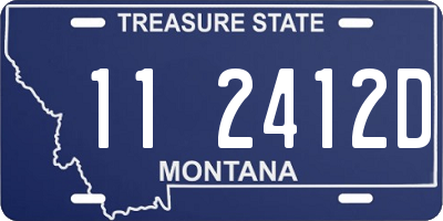 MT license plate 112412D