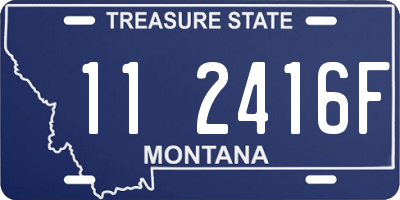 MT license plate 112416F