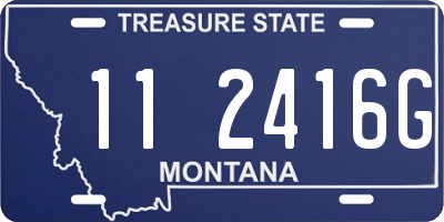 MT license plate 112416G