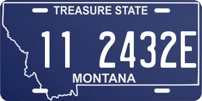 MT license plate 112432E