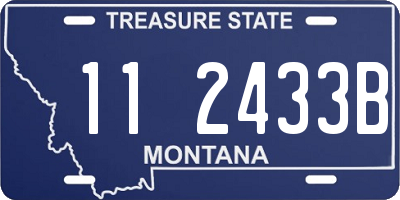MT license plate 112433B