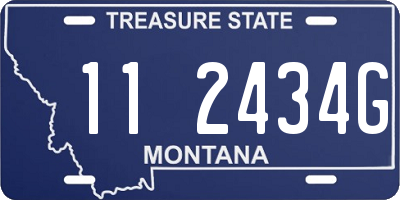 MT license plate 112434G