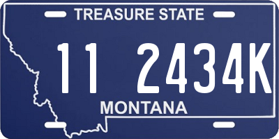 MT license plate 112434K
