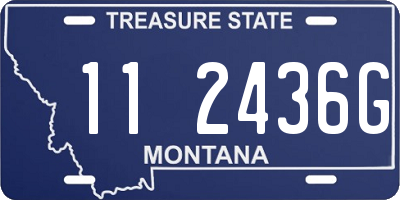 MT license plate 112436G