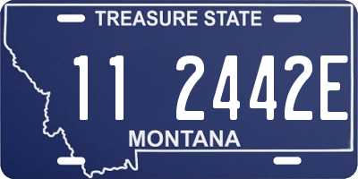 MT license plate 112442E