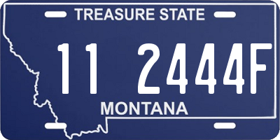 MT license plate 112444F