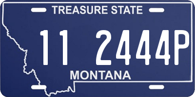 MT license plate 112444P
