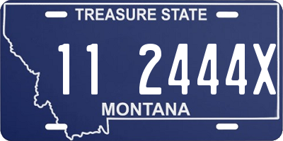 MT license plate 112444X