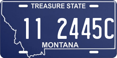 MT license plate 112445C