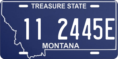 MT license plate 112445E