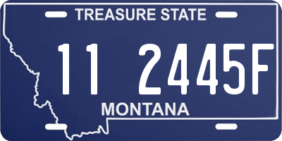 MT license plate 112445F