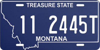 MT license plate 112445T