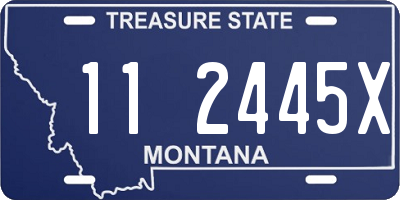 MT license plate 112445X