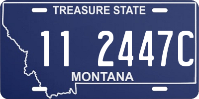 MT license plate 112447C
