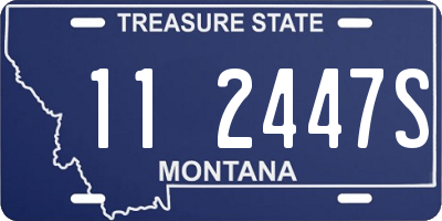 MT license plate 112447S