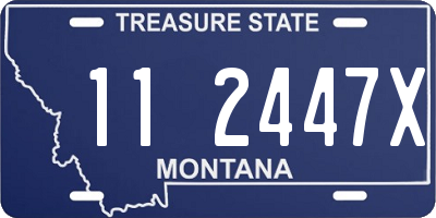 MT license plate 112447X