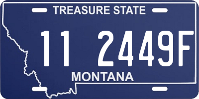 MT license plate 112449F