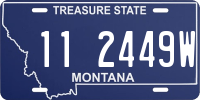 MT license plate 112449W