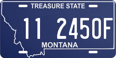 MT license plate 112450F