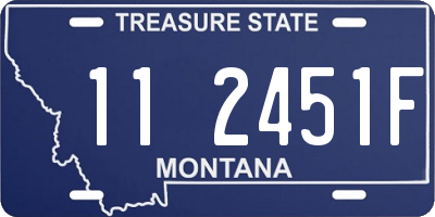 MT license plate 112451F