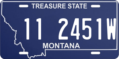MT license plate 112451W