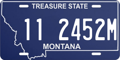 MT license plate 112452M
