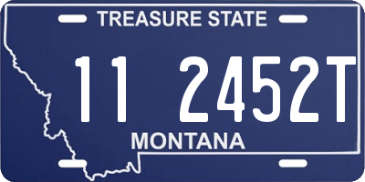 MT license plate 112452T