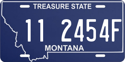 MT license plate 112454F