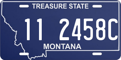 MT license plate 112458C