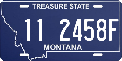 MT license plate 112458F
