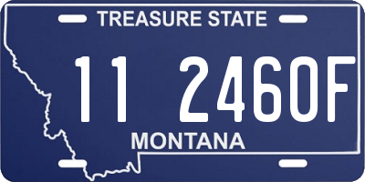 MT license plate 112460F