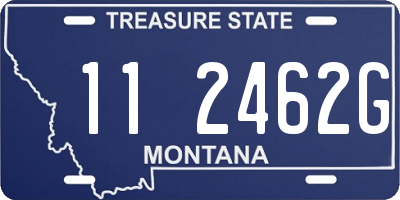 MT license plate 112462G