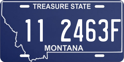 MT license plate 112463F