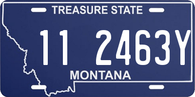 MT license plate 112463Y