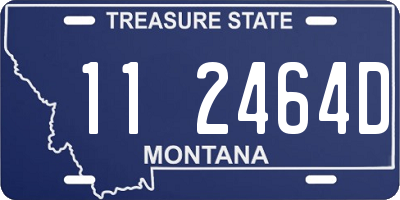 MT license plate 112464D