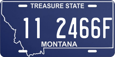 MT license plate 112466F