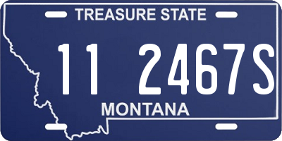 MT license plate 112467S