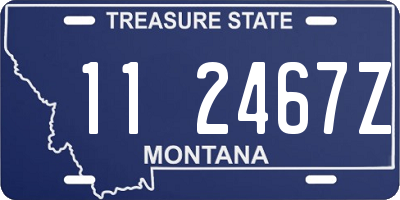 MT license plate 112467Z