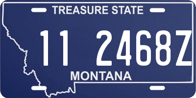 MT license plate 112468Z